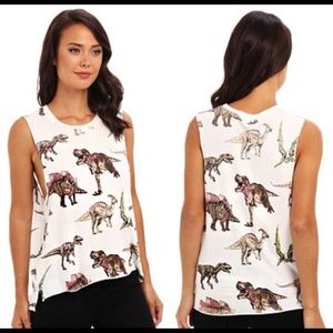 Chaser.Sleeveless t-shirt. Dinosaurs. Muscle tee